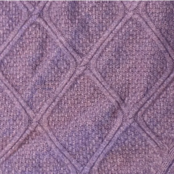 Harper Lane Purple Amelia Knit Pullover Wool Cashmere Sweater Size Large - Picture 8 of 11
